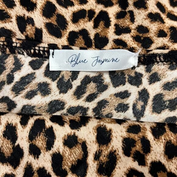 Blue Jasmine Leopard Slip Dress - Size L NWOT - Picture 7 of 8